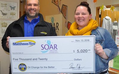 Matthews Tire Presents $5,020 Donation to SOAR Fox Cities